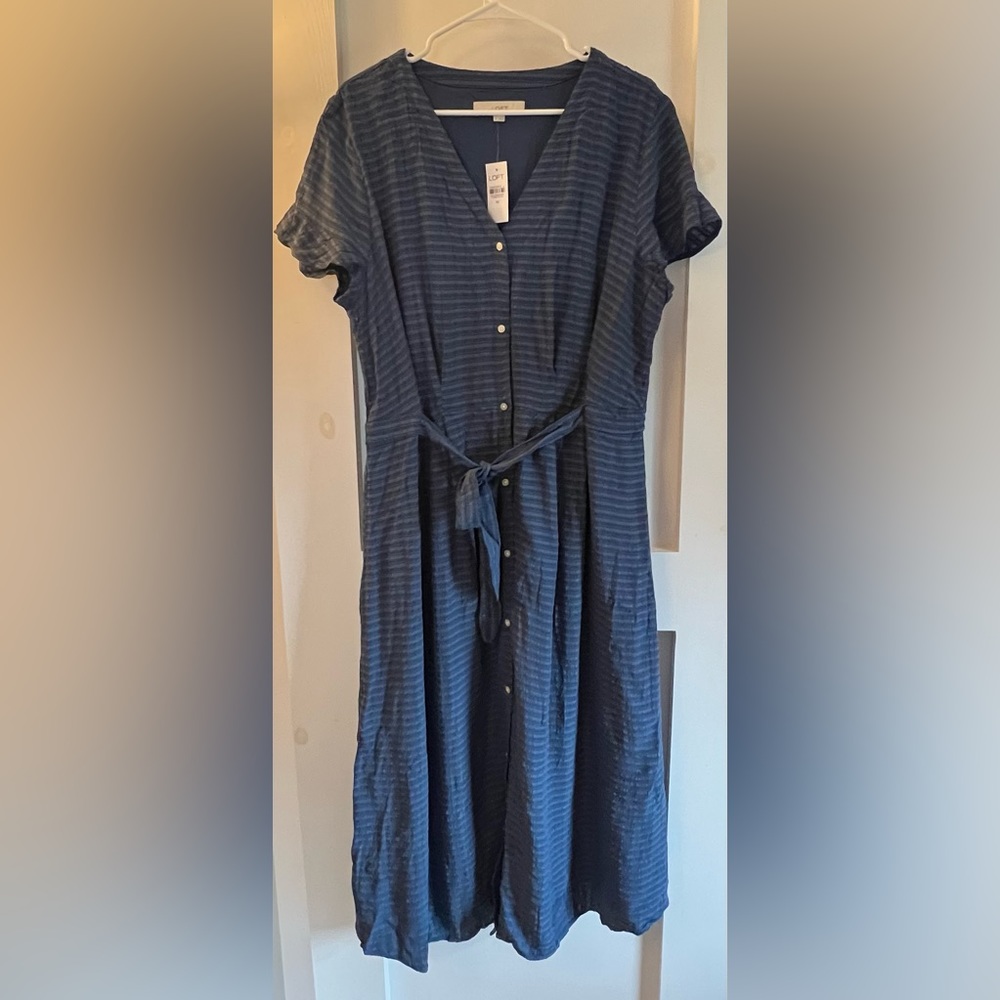 NWT blue Loft dress, size 16